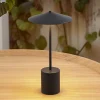 Dekorationsbelysning|Terrassebelysning ^ Lindby LED genopladelig bordlampe Ayva, sort, aluminium, IP44