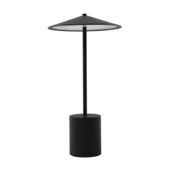 Dekorationsbelysning|Terrassebelysning ^ Lindby LED genopladelig bordlampe Ayva, sort, aluminium, IP44
