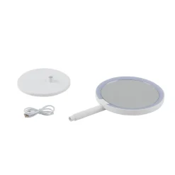 Lindby Møbel Og Interiør > LED genopladeligt spejl Renki, hvid, plast, dæmpbar