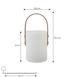Terrassebelysning|Bordlamper ^ Lindby LED genopladelig udendørs bordlampe Juria, hvid, CCT, IP44