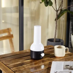 Lindby Dekorationsbelysning|Terrassebelysning > LED genopladelig udendørs bordlampe Isaline, sort, dæmpbar