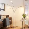 Lindby Gulvlamper|Gulvlamper > LED-gulvlampe Anea, 179 cm, 5 lyskilder, nikkelfarvet