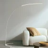 Lindby Gulvlamper|Gulvlamper > LED-gulvlampe Danua, hvid, metal, højde 200 cm