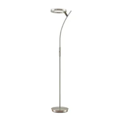 Lindby Pendellamper > LED-gulvlampe Darion, grå, metal, dæmpbar, 180 cm
