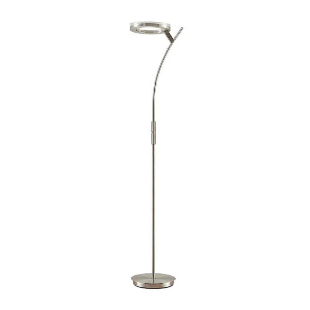 Lindby Pendellamper > LED-gulvlampe Darion, grå, metal, dæmpbar, 180 cm