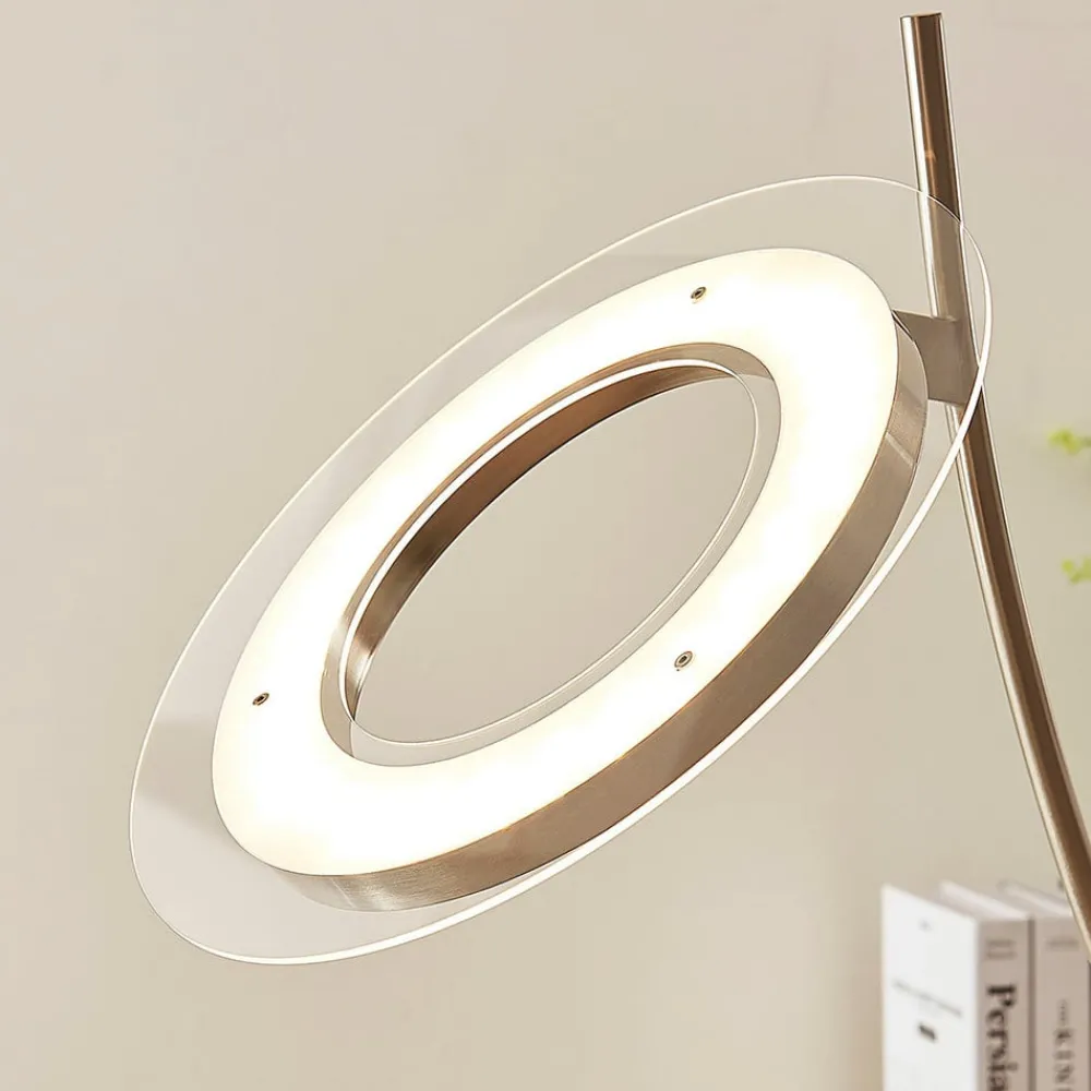 Lindby Pendellamper > LED-gulvlampe Darion, grå, metal, dæmpbar, 180 cm