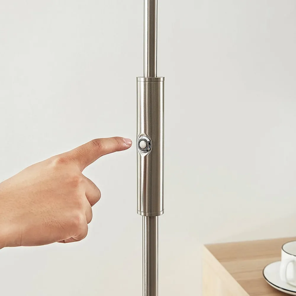 Lindby Pendellamper > LED-gulvlampe Darion, grå, metal, dæmpbar, 180 cm