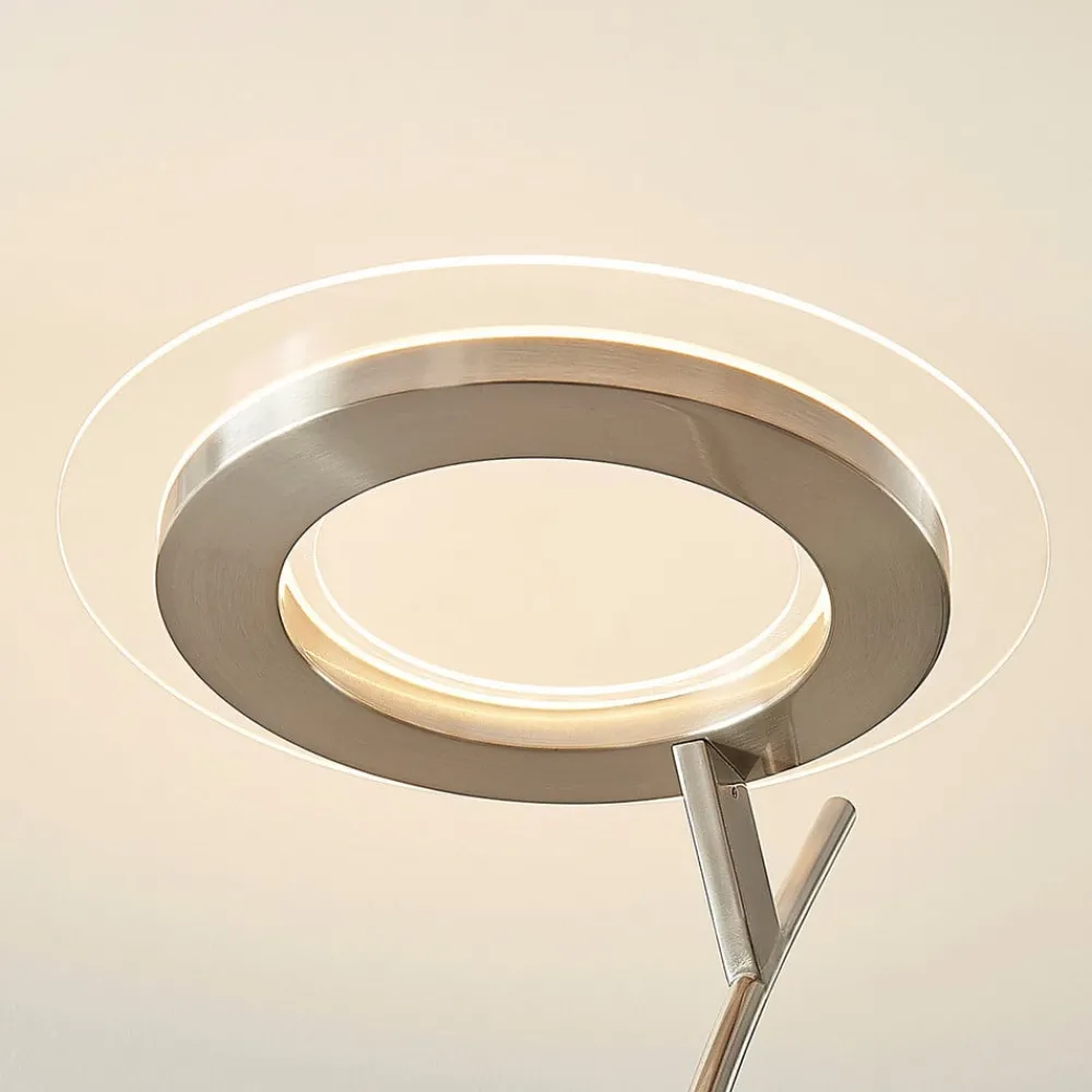 Lindby Pendellamper > LED-gulvlampe Darion, grå, metal, dæmpbar, 180 cm