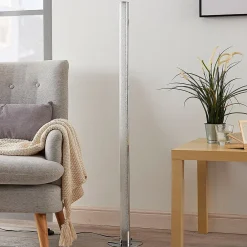 Pendellamper|Gulvlamper ^ Lindby LED-gulvlampe Hadis, RGB, fjernbetjening, hvid, 120 cm