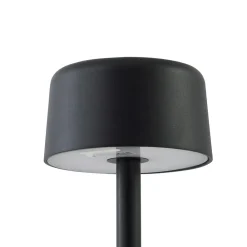 Lindby Terrassebelysning > LED-gulvlampe Isason, sort, aluminium, Ø 11 cm