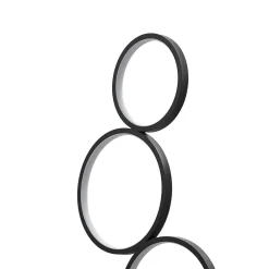 Lindby Gulvlamper > LED-gulvlampe Jacek, sort, metal, 110 cm, ringe
