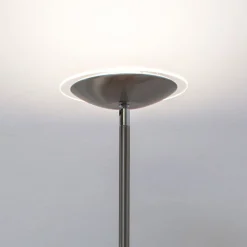 Lindby Gulvlamper|Gulvlamper > LED-gulvlampe Malea, nikkelfarvet, dæmpbar, 180 cm
