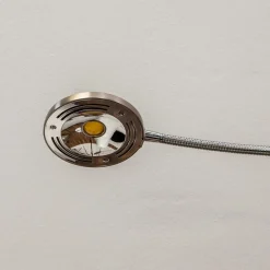 Lindby Gulvlamper|Gulvlamper > LED-gulvlampe Malea, nikkel, læselampe, dæmpbar