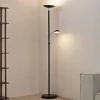 Gulvlamper|Gulvlamper ^ Lindby LED-gulvlampe Malea, sort, læselampe, dæmpbar