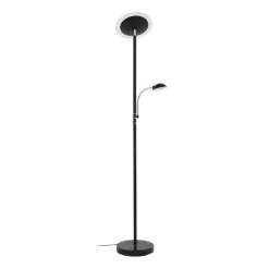 Gulvlamper|Gulvlamper ^ Lindby LED-gulvlampe Malea, sort, læselampe, dæmpbar