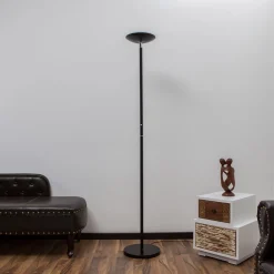 Pendellamper|Gulvlamper ^ Lindby LED-gulvlampe Malea, sort, metal, dæmpbar, 180 cm