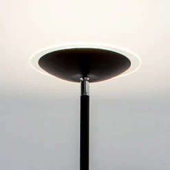 Pendellamper|Gulvlamper ^ Lindby LED-gulvlampe Malea, sort, metal, dæmpbar, 180 cm