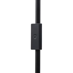 Lindby Arbejdsrum/Kontor > LED-gulvlampe Maori, 140 cm, sort, CCT, dæmpbar