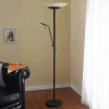 Lindby Pendellamper|Gulvlamper > LED-gulvlampe Ragna, læselampe, sort, dæmpbar