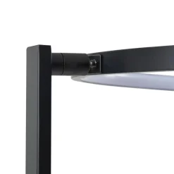 Gulvlamper|Gulvlamper ^ Lindby LED-gulvlampe Rayon, sort, metal, højde 150,3 cm