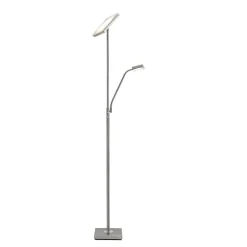 Lindby Gulvlamper|Gulvlamper > LED-gulvlampe Sumani, kantet, nikkel, højde 180 cm