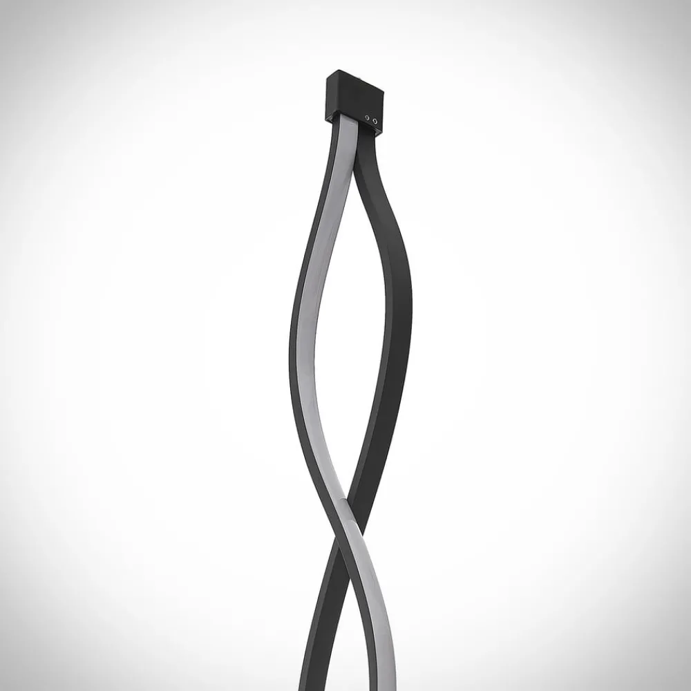 Lindby Pendellamper|Gulvlamper > LED-gulvlampe Welina, sort, 150 cm, dæmpbar