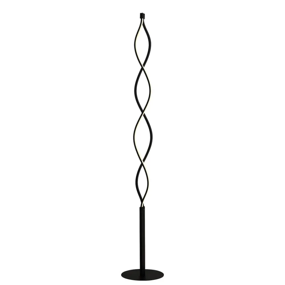 Lindby Pendellamper|Gulvlamper > LED-gulvlampe Welina, sort, 150 cm, dæmpbar