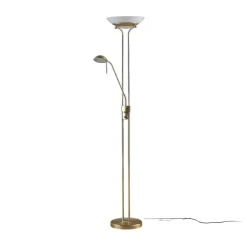 Lindby Gulvlamper|Gulvlamper > LED-gulvlampe Yveta, messing, metal, dæmpbar, 183 cm