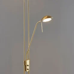 Lindby Gulvlamper|Gulvlamper > LED-gulvlampe Yveta, messing, metal, dæmpbar, 183 cm