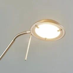 Lindby Pendellamper|Gulvlamper > LED-gulvlampe Yveta, nikkelfarvet, metal, dæmpbar