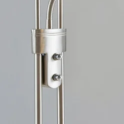 Lindby Pendellamper|Gulvlamper > LED-gulvlampe Yveta, nikkelfarvet, metal, dæmpbar