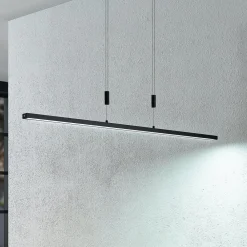 Lindby Arbejdsrum/Kontor|Pendellamper > LED-hængelampe Arneja, sort, CCT, højdejusterbar