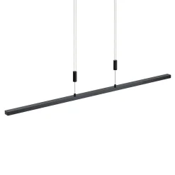 Lindby Arbejdsrum/Kontor|Pendellamper > LED-hængelampe Arneja, sort, CCT, højdejusterbar