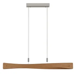 Lindby Pendellamper|Pendellamper > LED-hængelampe Beazina, eg, metal, 118 cm
