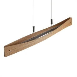 Lindby Pendellamper|Pendellamper > LED-hængelampe Beazina, eg, metal, 118 cm