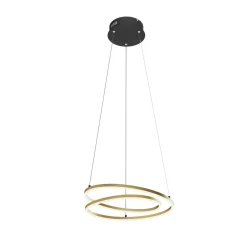 Lindby Gang|Pendellamper > LED-hængelampe Davian, messingfarvet, 49 cm, dæmpbar