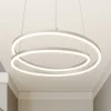 Lindby Gang|Pendellamper > LED-hængelampe Davian, nikkelfarvet, Ø 49 cm, dæmpbar