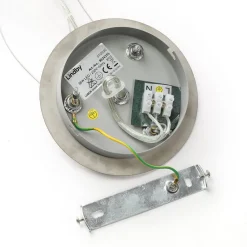 Pendellamper ^ Lindby LED-hængelampe Gunda, hvid, glas, Ø 47 cm, dæmpbar