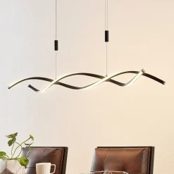 Lindby Pendellamper|Pendellamper > LED-hængelampe Welina, sort, jern, justerbar