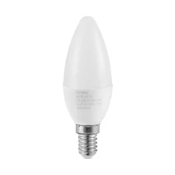 Lindby Led Pærer > LED-kertepære, E14, C35, 4,5 W, opal, 3.000 K