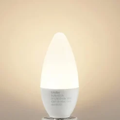 Lindby Led Pærer > LED-kertepære, E14, C35, 4,5W, opal, 3000K, sæt med 3 stk
