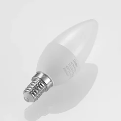 Lindby Led Pærer > LED-kertepære, E14, C35, 4,5W, opal, 3000K, sæt med 3 stk