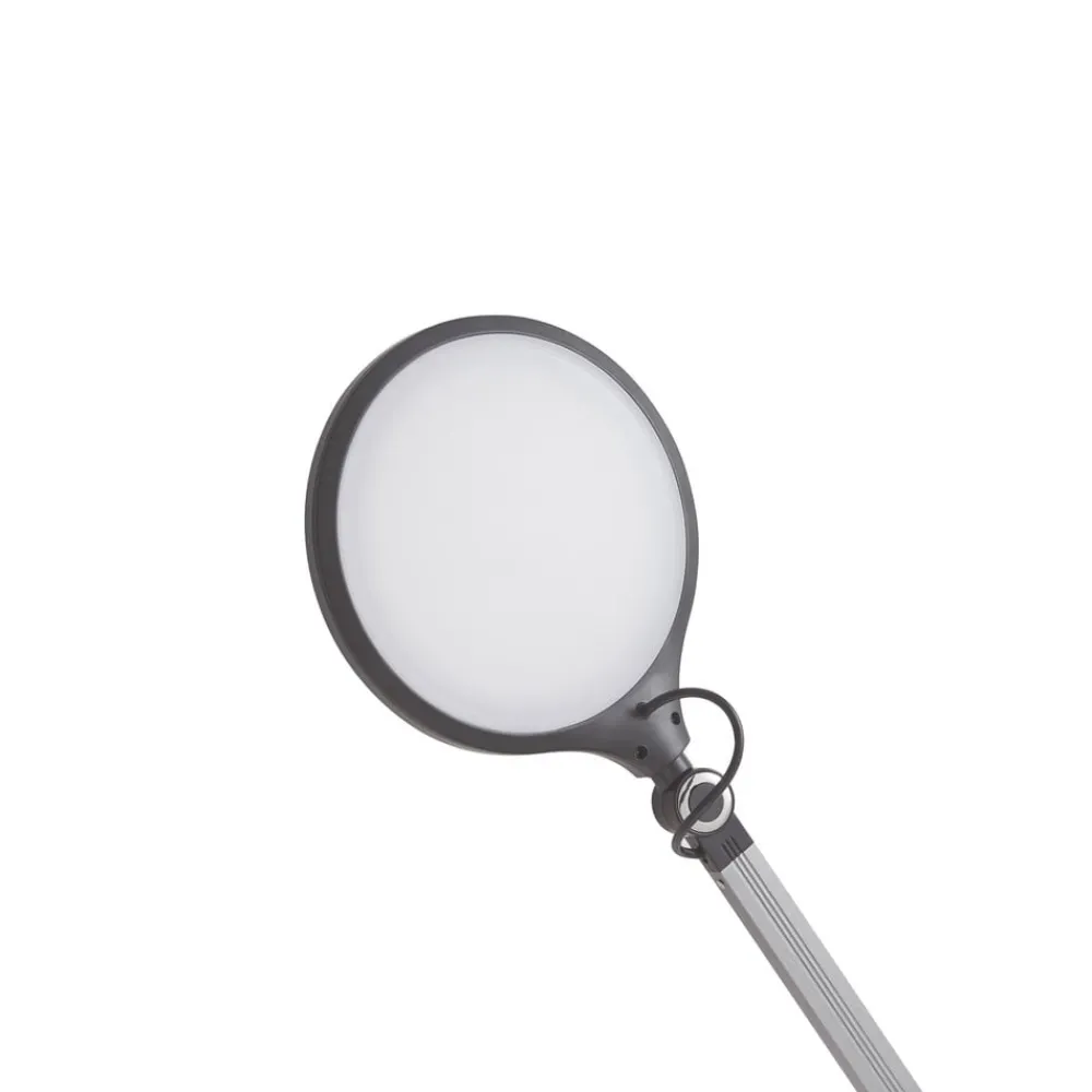Arbejdsrum/Kontor|Bordlamper ^ Lindby LED-klemlampe Nyxaris, grå, metal, CCT, 52 cm