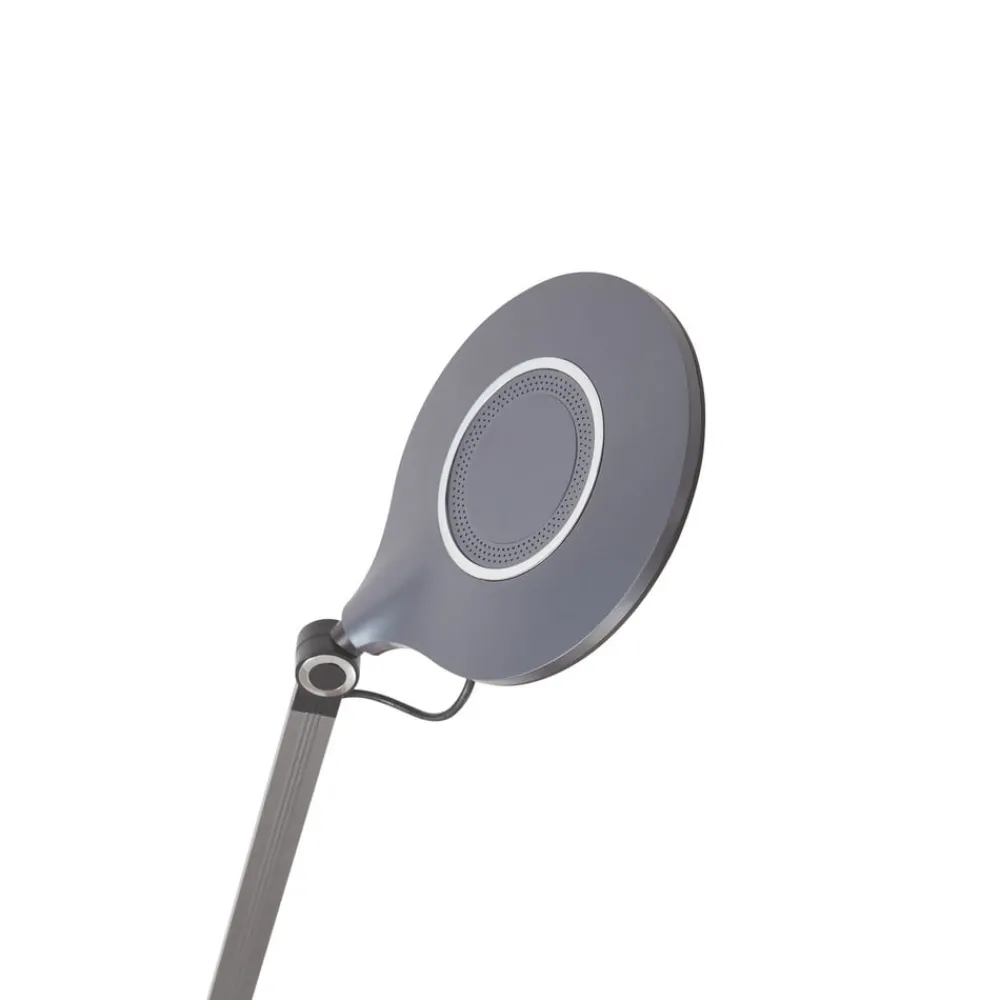 Arbejdsrum/Kontor|Bordlamper ^ Lindby LED-klemlampe Nyxaris, grå, metal, CCT, 52 cm