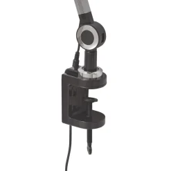 Arbejdsrum/Kontor|Bordlamper ^ Lindby LED-klemlampe Nyxaris, grå, metal, CCT, 52 cm