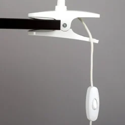 Lindby Arbejdsrum/Kontor|Bordlamper > LED-klemmelampe Baris, hvid, højde 44 cm, 3000K