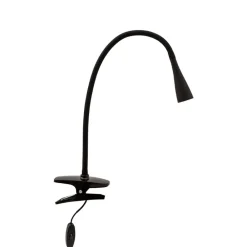 Arbejdsrum/Kontor|Bordlamper ^ Lindby LED-klemmelampe Baris, højde 44 cm, sort, 3000K