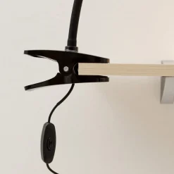 Arbejdsrum/Kontor|Bordlamper ^ Lindby LED-klemmelampe Baris, højde 44 cm, sort, 3000K