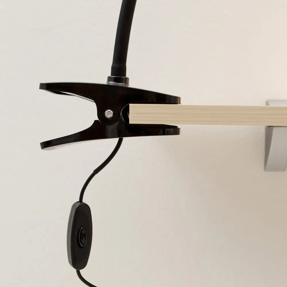 Arbejdsrum/Kontor|Bordlamper ^ Lindby LED-klemmelampe Baris, højde 44 cm, sort, 3000K