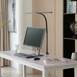 Arbejdsrum/Kontor|Bordlamper ^ Lindby LED-klemmelampe Nilay, højde 97,5 cm, CCT, hjemmekontor